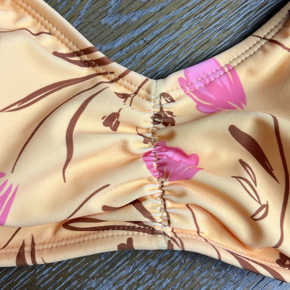 SANDFLOWER Yellow Cinched Bralette S